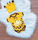 Kit Body Fantasia Tematico Girafa Girafinha C Touca Tematico - Dg Baby Kids