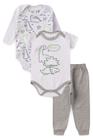 Kit Body Infantil 3 Peças Suedine Dinossauro