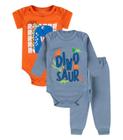 Kit Body Infantil Longo 3 Peças Kappes Laranja