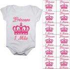 Kit body mesversario coroa princesa 12 bodies - Calupa