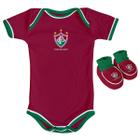 Kit Body + Pantufa para Bebê do Fluminense 033a