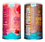 Kit Body Protein Equaliv Sabores Cacau E Red Proteina 600g