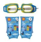 Kit Boia Para Criança Infantil Braço 50kg + Oculos Natação