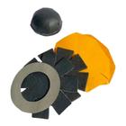 KIT Boina de Polimento Cogumelo 6cm + Lixas p/ Boina Cogumelo 6cm - Cupins de Aço
