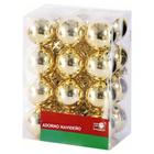 Kit Bola de Natal Brilho Dourado 2cm com 24 Unidades Dear Santa