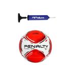 Kit Bola Futsal Penalty S11 R2 XXIV + Bomba de Ar Azul