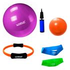 Kit Bola Suica 55 Cm + Mini Bomba + Mini Band Super Forte + Overball Liveup Sports