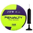 Kit Bola Vôlei Penalty 8.0 Pró IX + Bomba de Ar