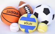 Kit bolas de pelúcia velboa 6 peças futebol beisebol basquete vôlei tênis futebol americano
