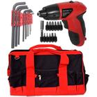 Kit Bolsa 18POL c/ Jogo de Chave Allen + Parafusadeira a Bateria 4,8V MULTILASER