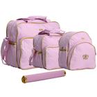 Kit Bolsa Bebê Saída Maternidade Com Mochila Menina Rosa