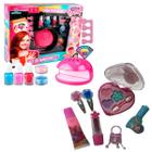 Kit Bolsa C/ Maquiagem e Brinquedo Manicure Menina Inafantil