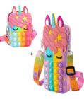 Kit Bolsa Carteira Unicornio, Brinquedo Anti-stress Infantil