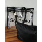 kit Bolsa de Praia + Necessaire Feminina Linda Transparente Moda Praia Verão Sol e Praia com Qualidade Premium