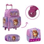 Kit Bolsa Escolar Feminina Infantil Princesa Sofia Carrinho