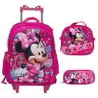 Kit Bolsa Escolar Feminina Minnie Carrinho Passeio Creche - TOYS 2U