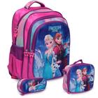 Kit Bolsa Escolar Infantil Frozen Costas Creche Pre Escola