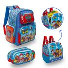 Kit Bolsa Escolar Menino Patrulha Canina Lancheira Grande