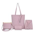 Kit bolsa feminina 4 peças bolsa sacola transversal de mão + carteira dia a dia trabalho