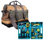 Kit Bolsa Fundo Borracha Leetools C/ 12 Ferramentas Maleta