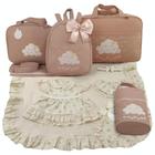 Kit bolsa maternidade 5 peças nuvem menina + saida maternidade