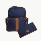 Kit bolsa maternidade com mochila e trocador azul marinho 2 pçs