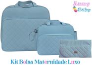 Kit Bolsa Maternidade Mala, Bolsa G e Trocador Luxo