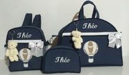 Kit Bolsa Maternidade personalizada três peças ( bolsa grande, mochila e nécessaire)
