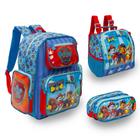 Kit Bolsa Mochila Escolar Masculina Paw Patrol Resistente