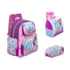 Kit Bolsa Mochila Escolar Menina Sereia Costas Passeio - Chenson