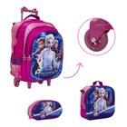 Kit Bolsa Mochila Escolar Rodinha Frozen Espaçosa