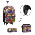 Kit Bolsa Mochila Infantil Masculina Mario Rodinhas Passeio - TOYS 2U