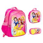 Kit Bolsa Mochila Menina Princesas Lancheira Térmica Barata