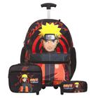 Kit Bolsa Mochila Naruto Rodinha Lancheira Infantil Passeio