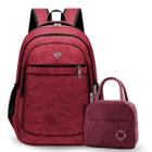 Kit Bolsa Necessaire Masculina Mochila Colorida Pratica Antifurto Reforçada Espaçosa Grande Moderna Presenta Ano Novo