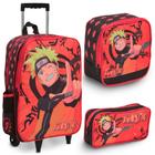 Kit Bolsa Rodinha Infantil Masculina Naruto Toys 2u