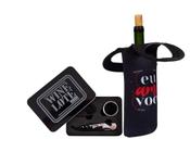 Kit bolsa termica e lata de acessórios para vinho - uatt