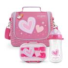 Kit Bolsa Térmica Lancheira Necessaire Marmita Lanches Garrafa Squeeze Infantil Escola Passeio Creche BPA Free - Jacki Design