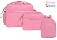 Kit Bolsas Maternidade Bolsa G, Bolsa P e Mochila Luxo