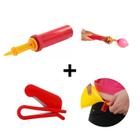 Kit Bomba Manual Inflador + Cortador De Balão Decoração - Bonus infladores