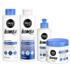 Kit Bomba Shampoo, Condicionador, Máscara, Creme Pentear 300