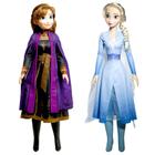 Kit Bonecas Ana e Elsa Frozen com 55cm Articuladas Original Rosita