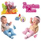 Kit Boneco Bebe Reborn Menino + Festa Aniversário Interativo - Milk Brinquedos