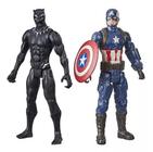 Kit boneco capitão américa e pantera negra titan hero series 30cm hasbro original