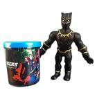 Kit Boneco Pantera Negra Marvel 16Cm + Caneca 350Ml - TIKTOYS