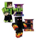 Kit Bonecos Minecraft Athos E Cadres Youtubers 25cm 2un