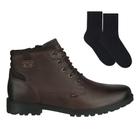 Kit Bota Ferracini Cross Zíper Masculina + Par de Meia