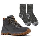 Kit Bota Impermeável Columbia Newton Ridge Plus II Masculina + 3 Pares de Meias