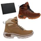 Kit Bota Masculina Coturno Lançamento Couro Legitimo