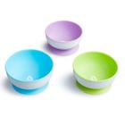 Kit Bowl Infantil com Ventosa 3 Cores Azul, Lilás e Verde - Munchkin